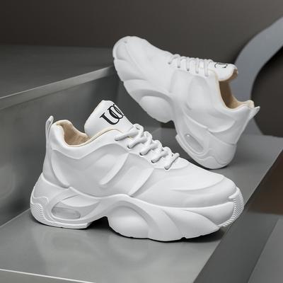 Mode Frühling und Herbst Neue Exquisite Herren-Sneakers Jugend Dicksohlige Höhenverstärkende Sport-Laufschuhe Zapatos para hombres