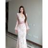 French Chic Sexy Lace Bodycon Dress with Waist Cinching