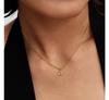 New Copper Butterfly Love Zircon Necklace Moon Bowknot Circular Heart Chain For Women Jewelry Birthday Gifts