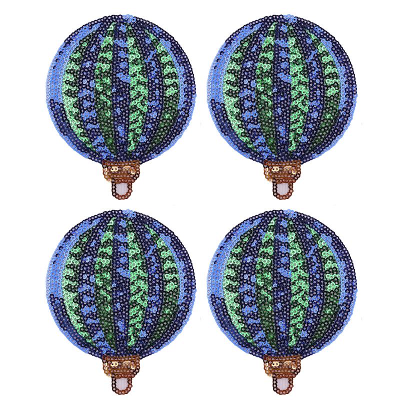 10pcs Cartoon Sequins Watermelon Fruit Drink Embroidered Patches Shells Coconut Trees Patch Clothes Decoration Sew Applique Diy