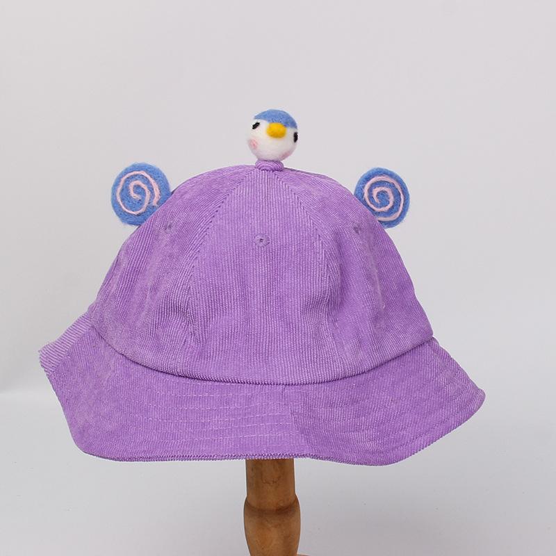 Baby bucket hat parent-child sunscreen bean tooth rabbit small yellow hat kawaii children sunscreen