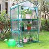 3-Tier Greenhouse Cover Replacement, Transparent Waterproof PVC Outdoor Gardening Plant Protective Cover for Herb Flower Vegetable Growing (Just