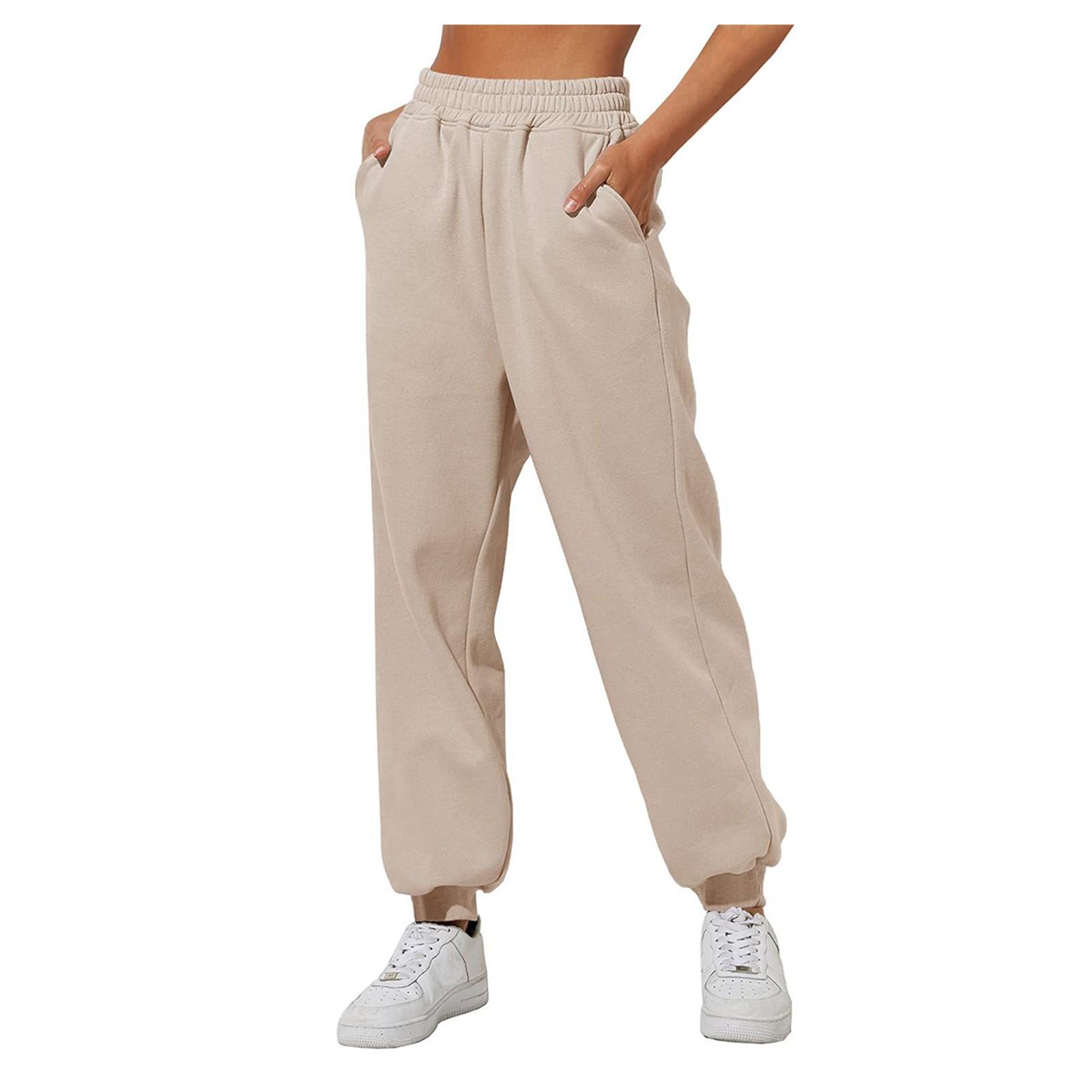 

Женские модные свободные однотонные спортивные штаны на шнурке, повседневные брюки с карманами XXL хаки