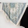 Unisex Silk Wool Square Scarf Double-sided Printed Winter Warm Shawl