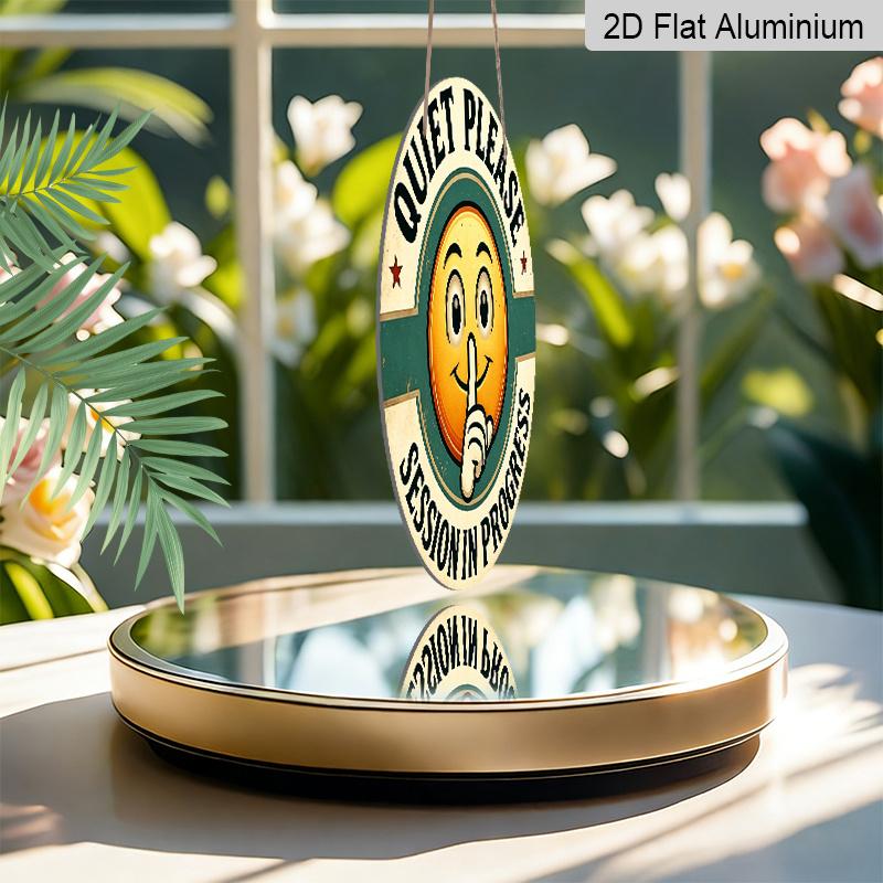 2D Flat Aluminum Retro-style "Do Not Disturb" Themed Wall Decoration. Available in Various Sizes. Suitable for Libraries, Living Rooms, Cafes