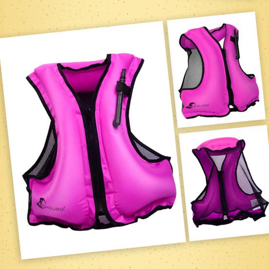 Gilet di salvataggio gonfiabile estivo taglia unica per adulti, costume da bagno per sport acquatici
