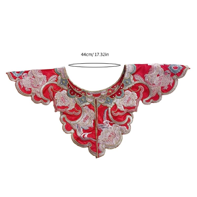 Chinese Embroidered Floral False Collar for Girl Sweater Dress Clothes Decorative Collar with Tassels Sewing Applique