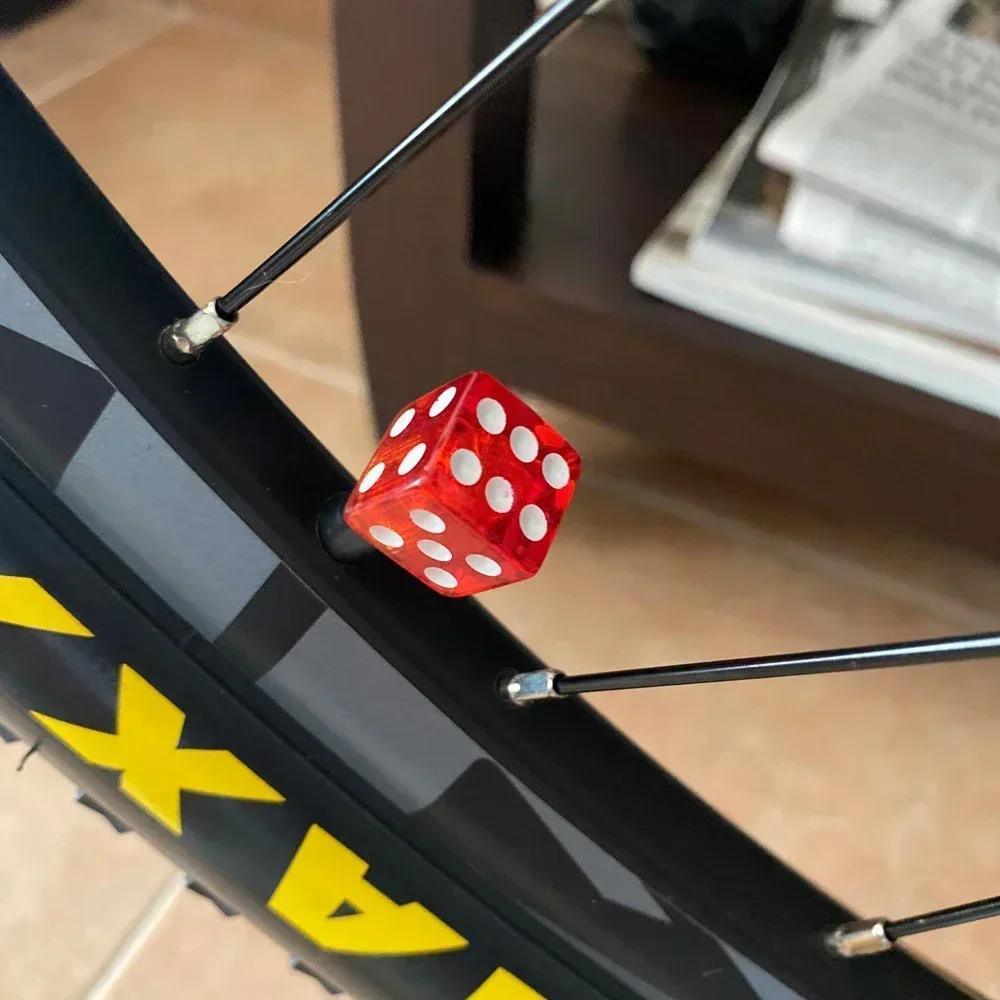 4Pcs Aluminum Alloy Dice Tire Valve Stem Caps Dustproof Tire Valve Stem Covers for Cars SUV Trucks Bikes Motorcycles
