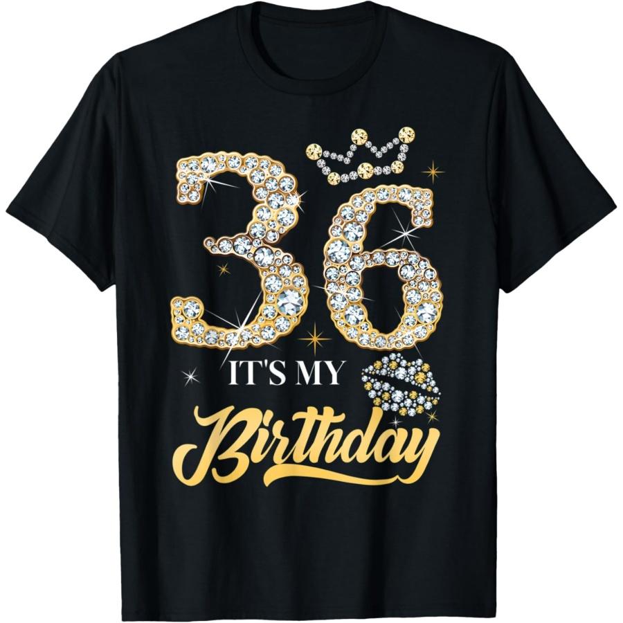 It s My 36th Birthday Diamond Shoes 36 Years Old Women T-Shirt(1) S