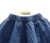 2018 Girls' Washed Denim Skirt with Rivets - All-Match Children's Short Skirt