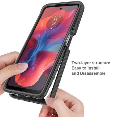 Etui dla Motorola Moto E14 4G/G24 4G/G04 4G/G04s 4G Odporne na upadki 2-w-1 PC+TPU Pokrowiec na telefon