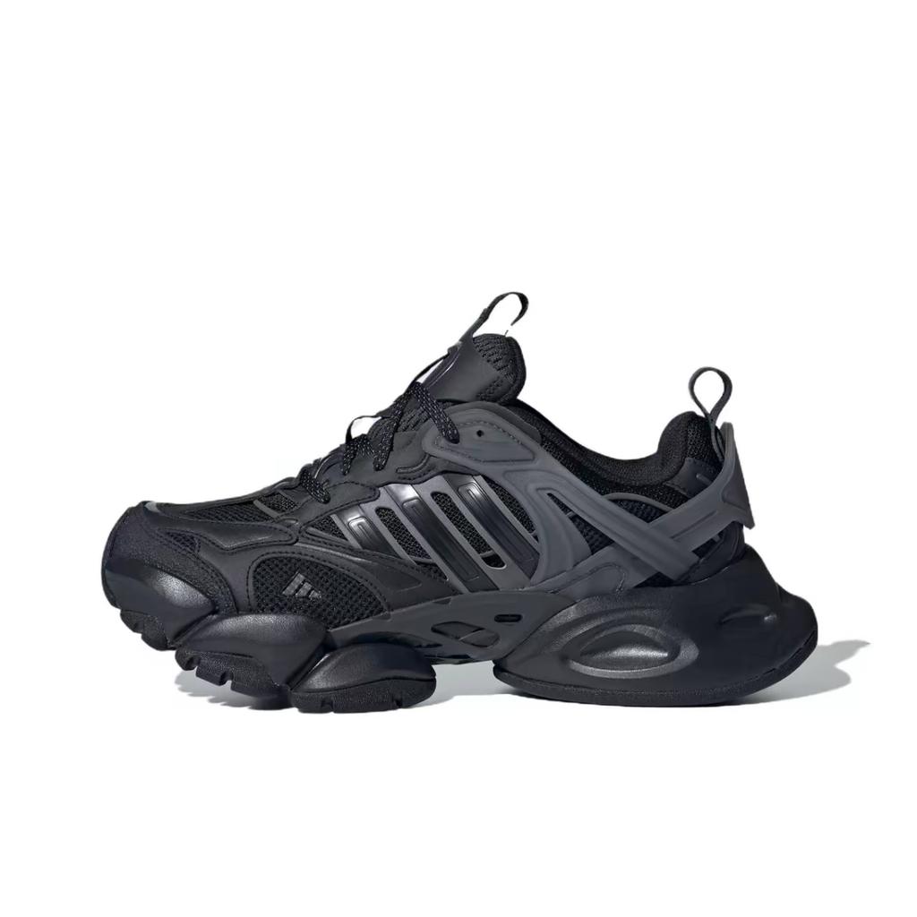adidas XLG RUNNER DELUXE Abrasion Resistant Slip Resistant Low Top Running Shoes Unisex Black Purple JR3086(Team826-S-BOX)