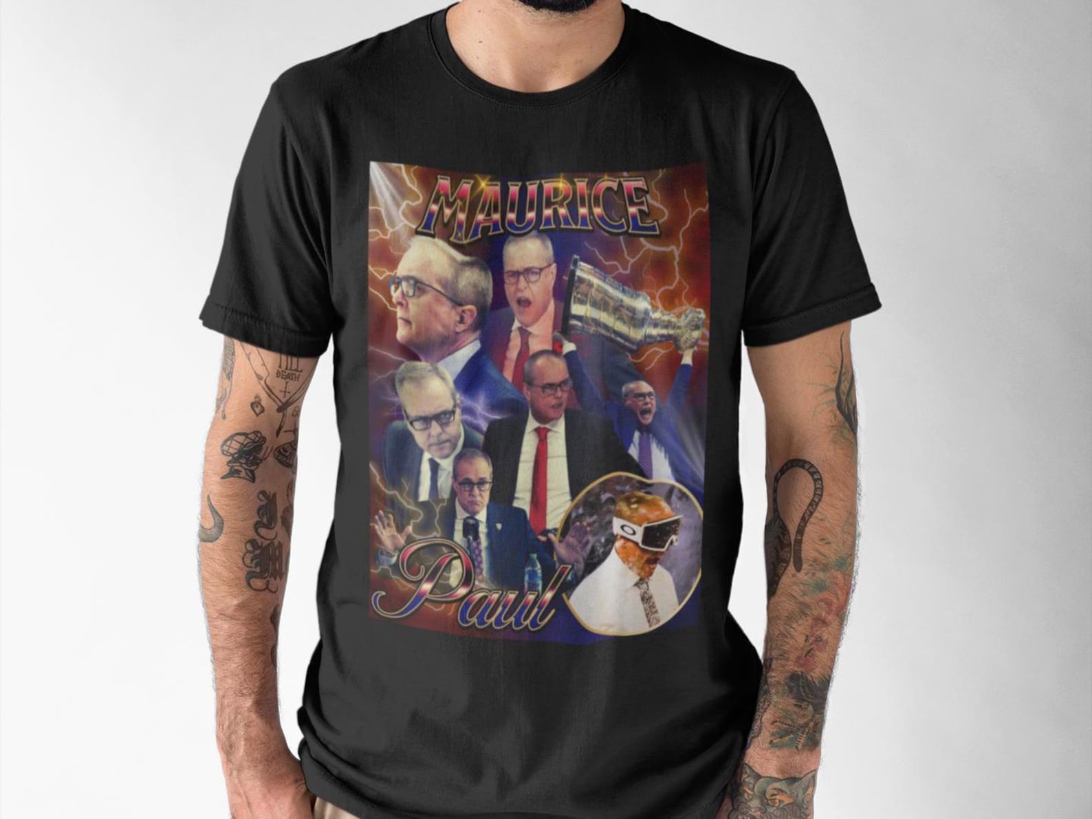 Paul Maurice Shirt Vintage 90s Florida Panthers NHL Hockey Design Retro Bootleg Gift Classic Graphic Tee Unisex T-Shirt Limited Edition S