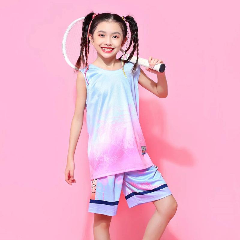 Children's and Students' Basketball Uniforms Printed Number Team Training Uniforms Sports Suits Summer Breathable Men's and Women's Table Tennis 