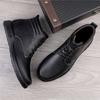 Fashion Designer Brand Men's Genuine Leather Boots Winter Warmth Business Boots Conference Suit Short Boots Men's Casual High Top Shoes