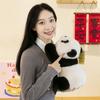 Crouching Posture Panda Stuffed Doll Fluffy Soft Panda Plush Doll Panda Plush Toys  Kids Gift