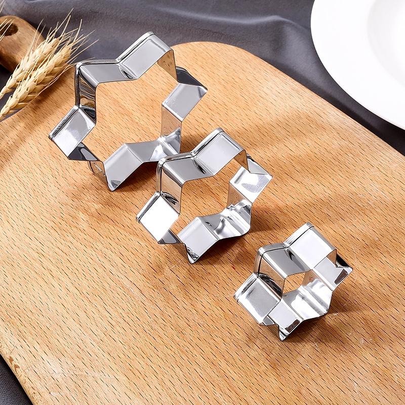 3Pcs Metal Cookie Cutter Geometric Forms for Cookies Set Easy Press Pastry Fondant Biscuit Baking Mold baking accessories baking