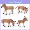 Mongolian Donkey Animal Figure Pvc Collectible Toy For Kids Learning And Decoration