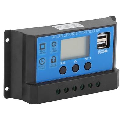 Cuque 12V 24V Solar Controller LCD Solar Charge Controller 30 A Automatic Identification 12 V 24 V PWM Control