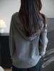Yuanbao Stitch Women's Korean Style Wool Zippered Hoodie - Casual Versatile Solid Color Knitwear