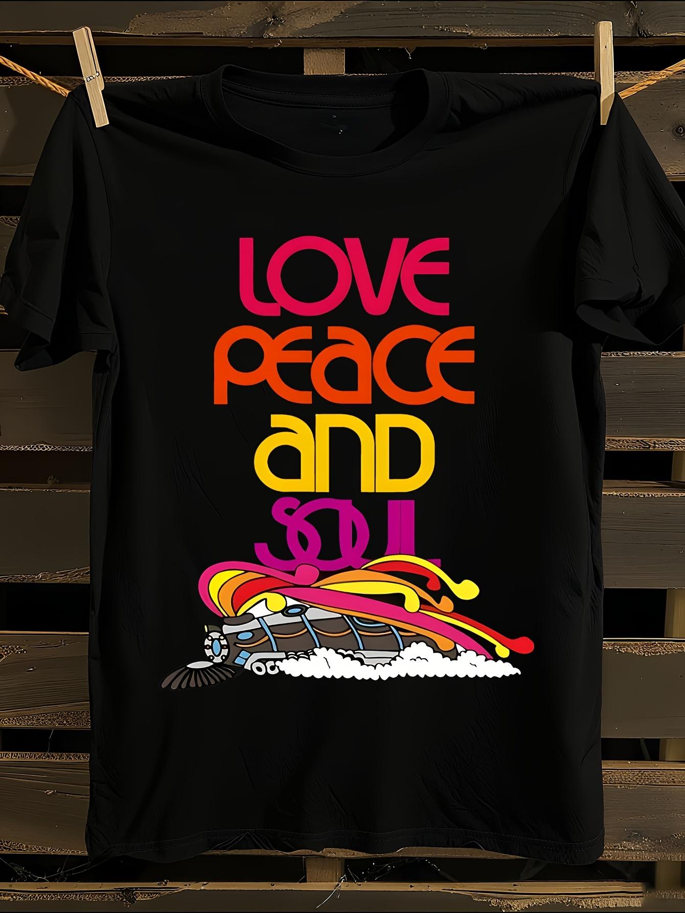 Soul Train Love Peace and Soul Vintage 70s Retro T-shirt XXXL