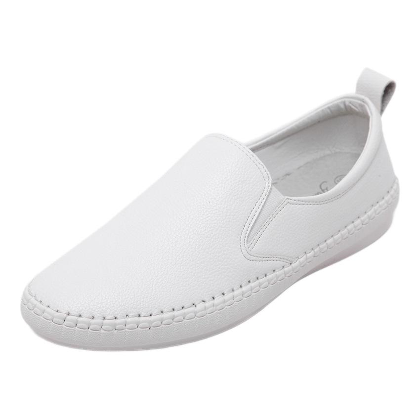 Mocassini bianchi versatili slip-on da donna – Scarpe casual basse da sera per l'autunno 2025