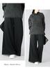 Andit Flared Pants with Fleece Soft and Elastic Size 51 Black Women's Wide-Leg Skirt-Style Lining, Warm, Waist, F,