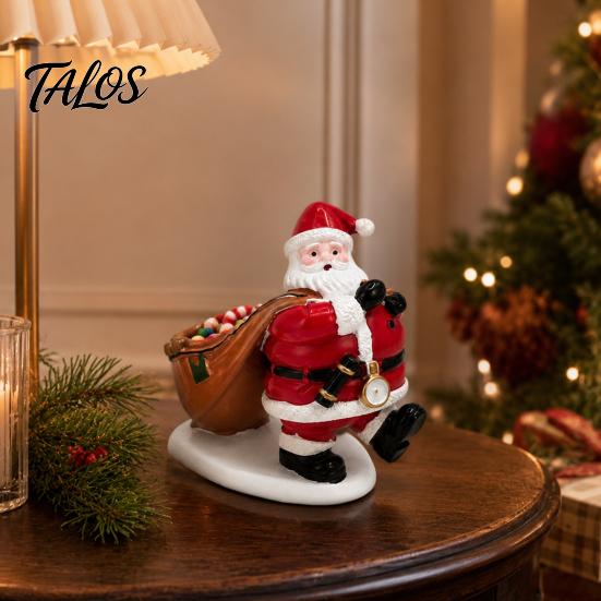 Christmas Housewarming Gift Santa Claus Candy Bowl, Resin Tabletop Ornament with Key Holder Storage Slot, Creative Desktop Organizer for Holiday Party