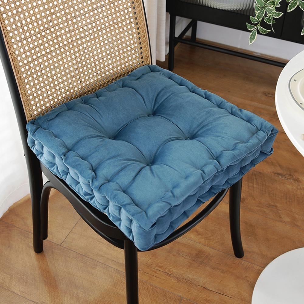 Square Chair Cushion Thicken Seat Pad Home Decor Velvet Tatami Cushion  Office
