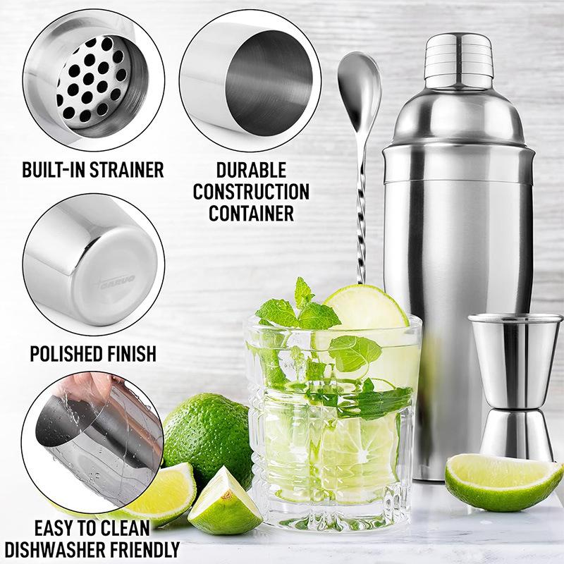 Cocktail Shaker Set 6Pcs/set Wine Shaker Set Stainless Steel Professional Bartender Drink Party Bar Tools Wine Accessories