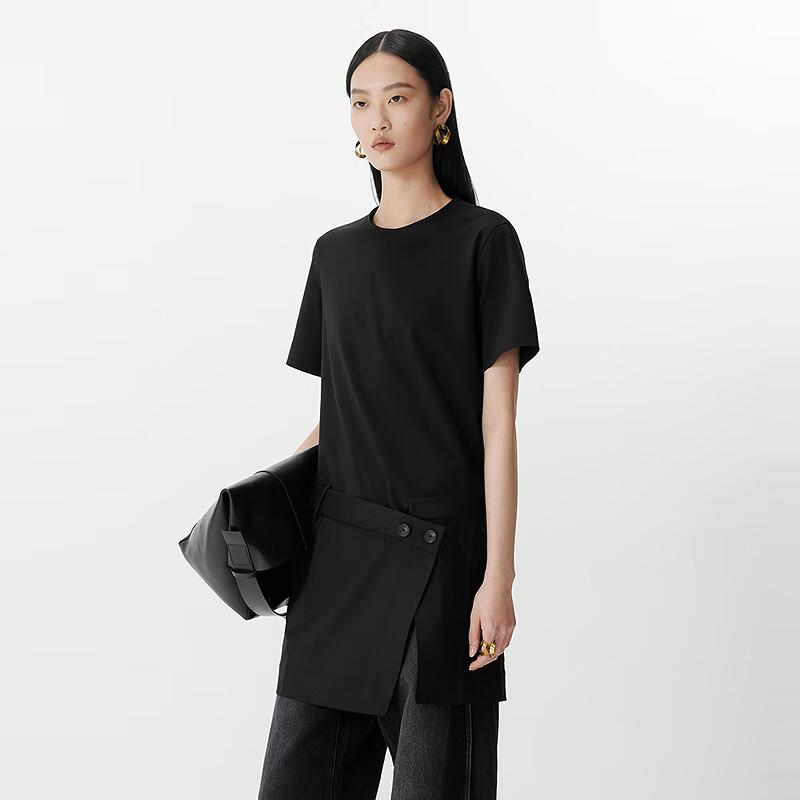 JNBY 2025 Summer Short Sleeve Round Neck Dress
