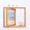 Creative Rotating Solid Wood 6-inch Photo Frame with Logo Customization - Multifunctional Tabletop Stand for Photos.