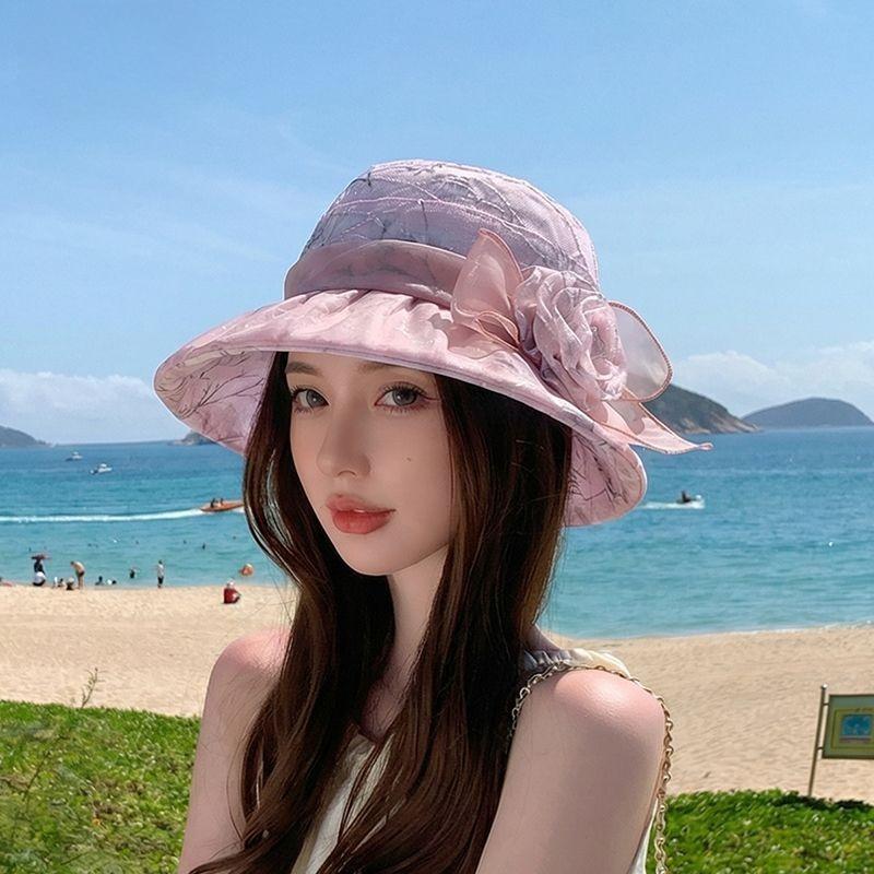 Women's Breathable Lace Fisherman Hat - Thin Summer Sun Cap, Lightweight UV Protection Hat for Spring and Casual Outdoor
