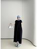 Summer Loose Cotton Polo Collar Dress - Elegant Casual Long Skirt