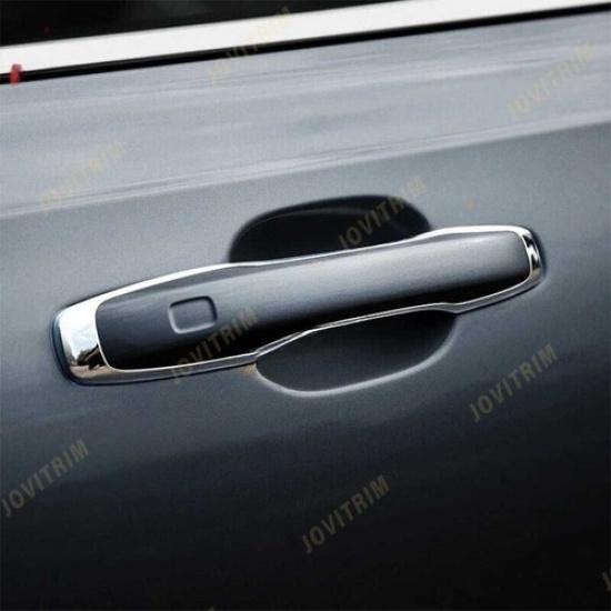 4X For Volvo XC90 2016- Chrome ABS Exterior Side Door Handle Frame Trim