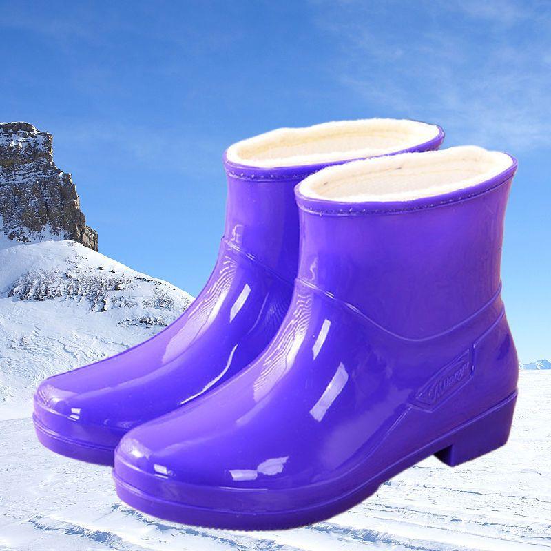 Rain shoes rain boots short tube fashion non-slip waterproof shoes water boots female adult cute overshoes summer