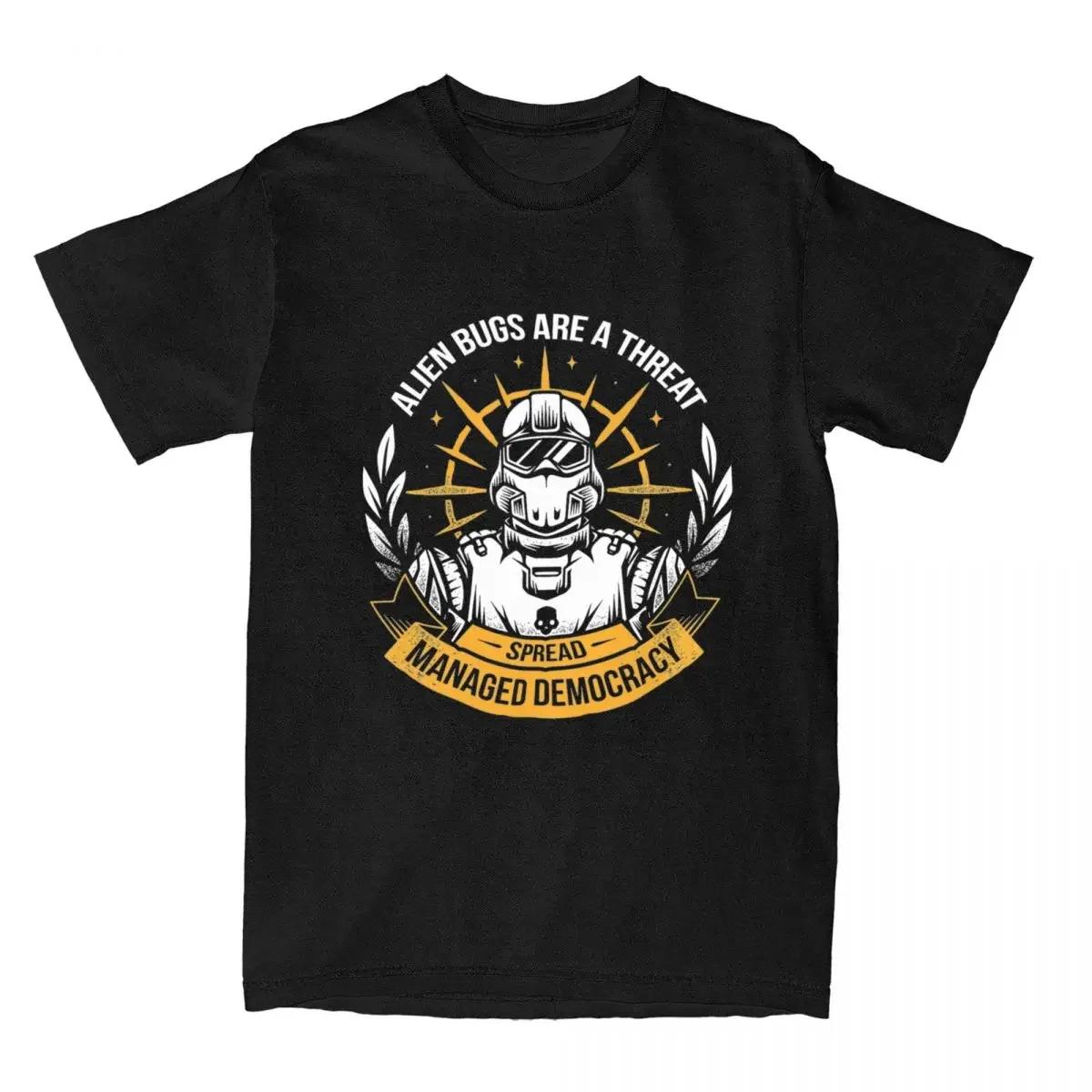 Men Women s Spread Democracy 2 T Shirts Accessories New Video Game 100% Cotton Tops T-shirt Unique Tee Shirt Summer S