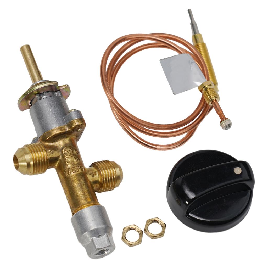 Knob Safety Control Valve Assembly Copper Fire Flame Heavy Duty Low Pressure Regulator With Replacement Parts New