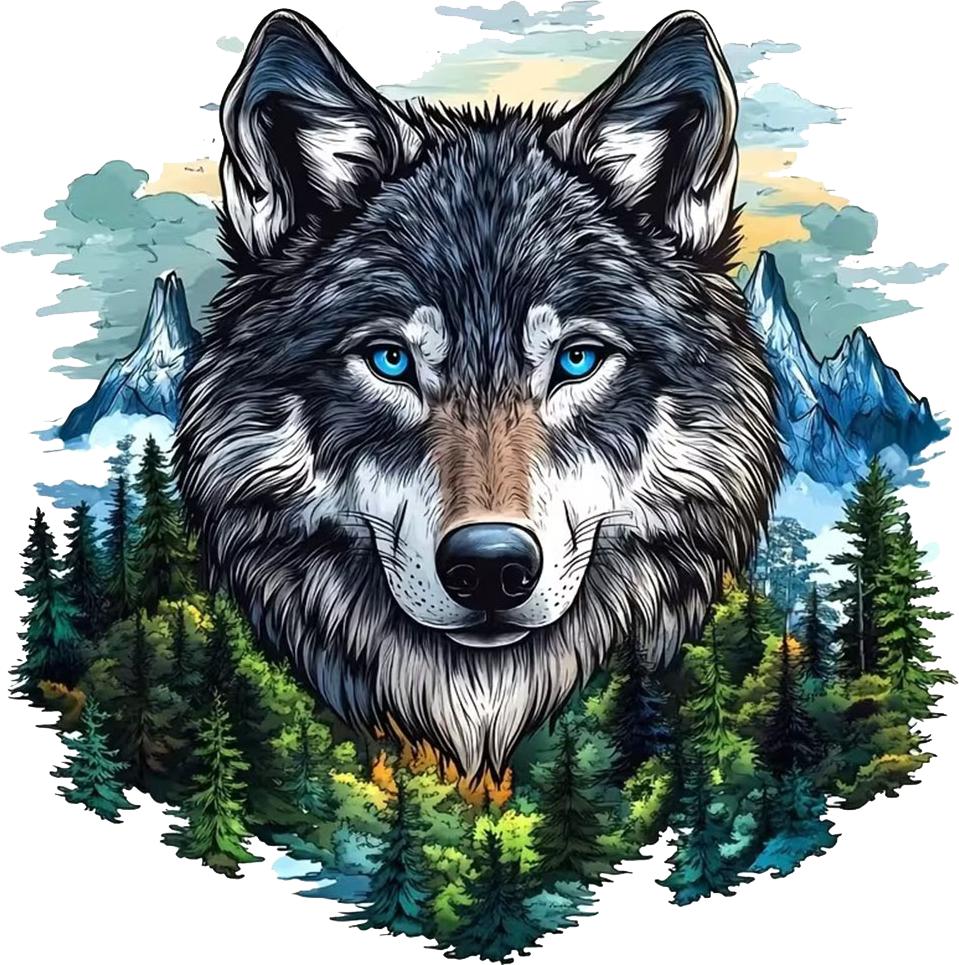 

QT2339#15cm Mountain Wolf King Vinyl Sticker,suitable for cars, laptops, trucks, motorcycles, windows,Stickers For Cars 15cm-longest side