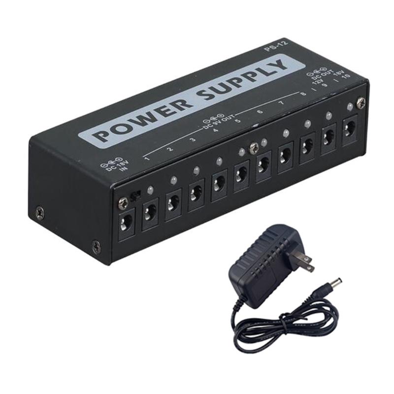 

Compactly Guitar Power Supply 10 Independent DC9V 12V 18V Output for Multiple Voltages Effect Pedals 9v 100ma/9v 500ma