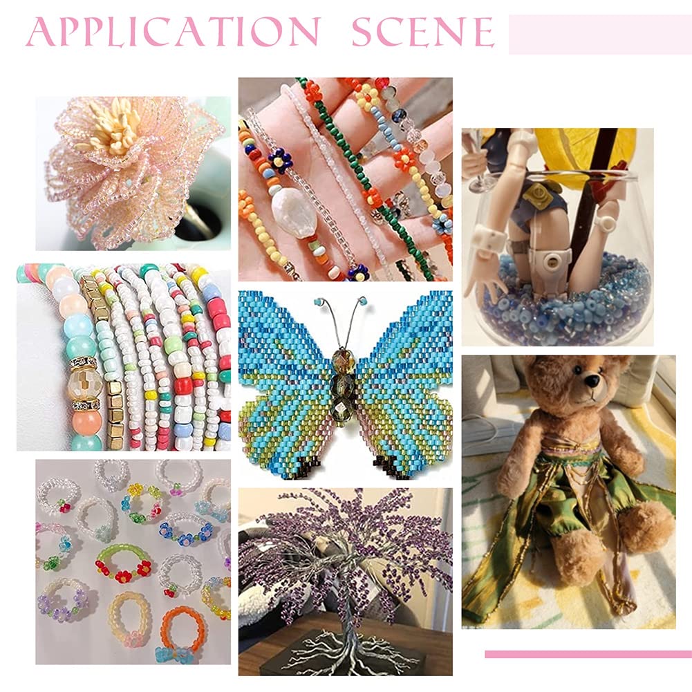 PH PandaHall Piese Margele de Seminte de Sticla de 2mm in 15 Culori Colorate Sticla Mici Rotunde Artizanat DIY Artizanat Accesorii Bijuterii 12.000 Culori, Margele, Margele, Consumabile,