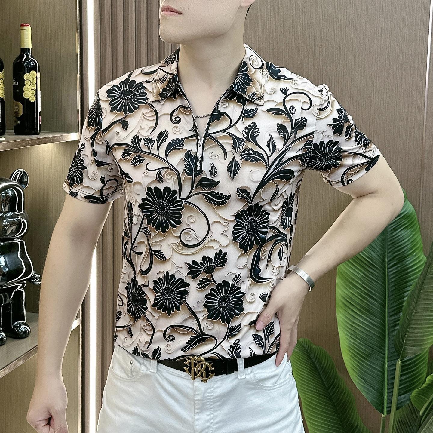 

Мужская повседневная футболка-поло с коротким рукавом, трендовый цвет - высококлассный 5XL розовый