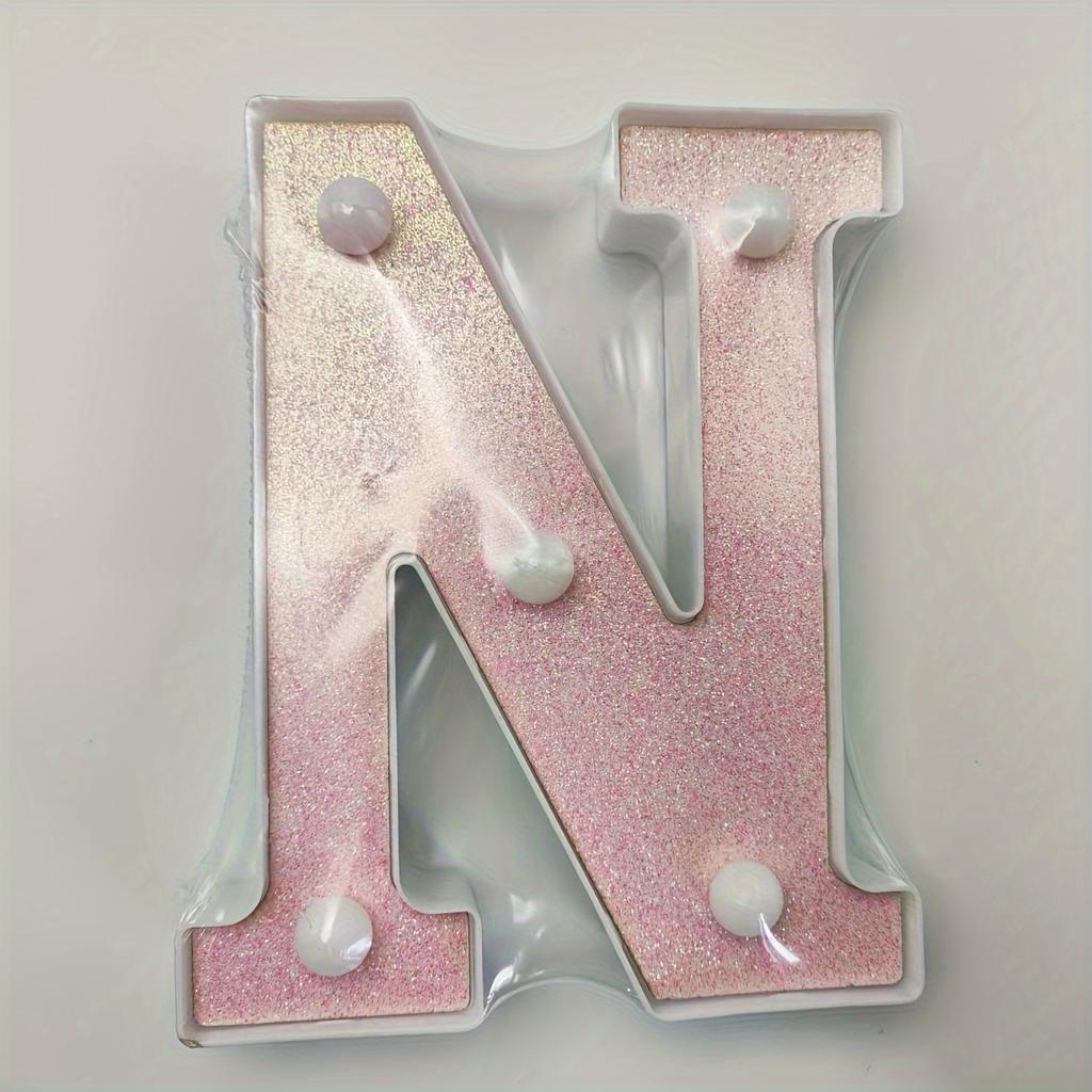 1pc Vibrant LED Lighting Letter - Battery Powered,Dimmable for Bedroom, Birthday Party, Wedding, Home, Christmas, and Eid Al-Adha Mubarak Decorations