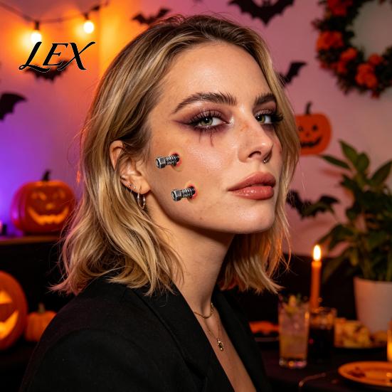 Scary Trick Props for Parties 3D Halloween Fake Scar Stickers, Realistic Latex Wound Tattoos Costume Party Makeup Kits Makeup, Special Effects