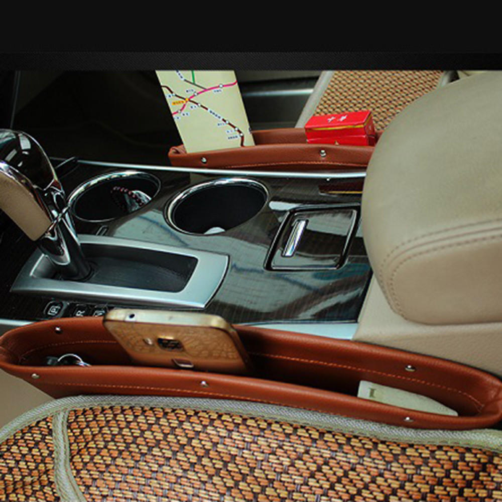 Neueste Schwarz Pu-leder Autos Fahrzeug M/üll Handy Lagerung Inhaber Tasche Organizer Auto Zubeh/ör Schwarz