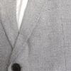 Hugo Boss Seidenmischung Maßgeschneiderte Jacke Herren S-M Grau(GEBRAUCHT)