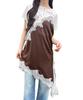 WC Asymmetrical Hem Satin Camisole Dress F Brown [WEGO] Women's