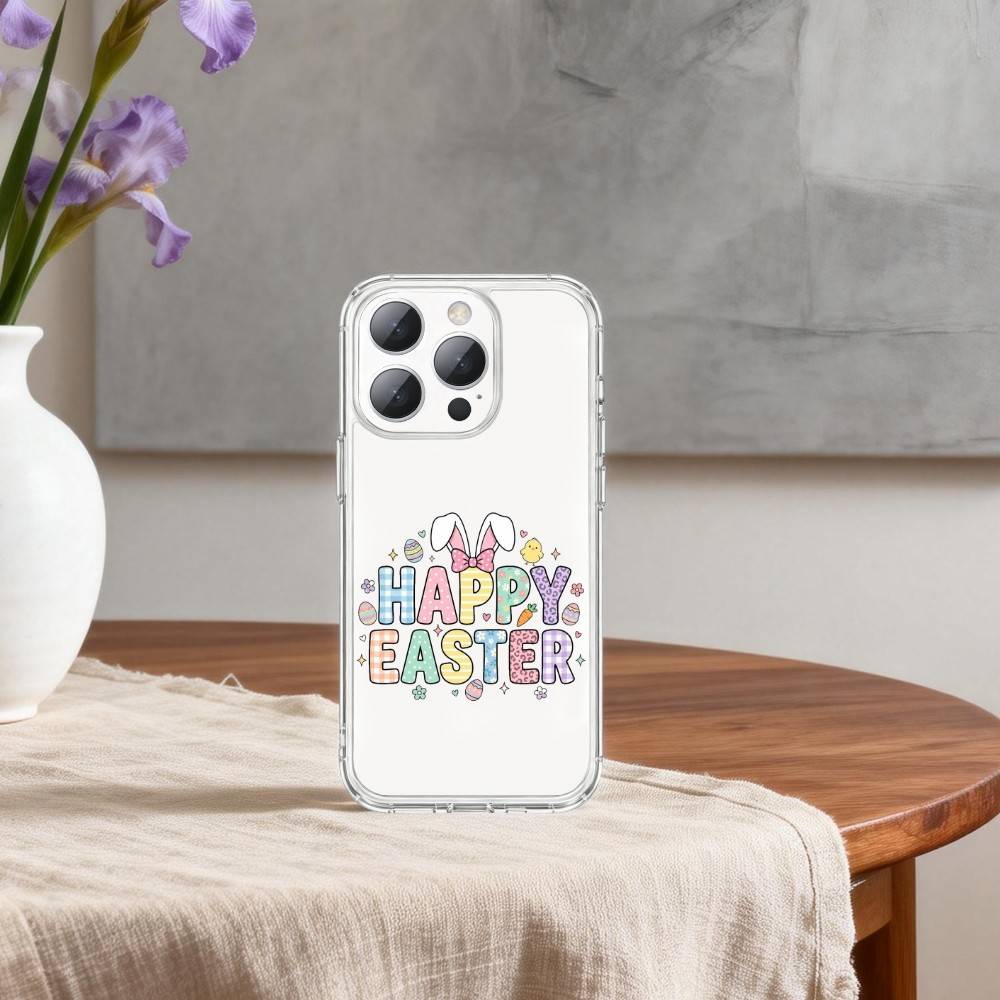 H-Happy Easter To You Phone Case For iPhone17p 16 15 14 13 12 11 Mini Pro Max Plus Transparent Cover