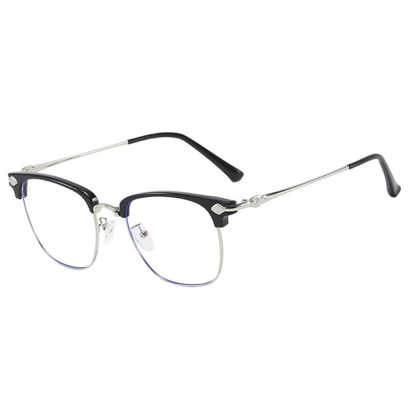 Classic Retro Half-Frame Anti-Blue Light Reading Glasses for Men and Women