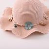 Summer Children'S Sun Hat Straw Hat Girls Large Brim Sun Hat Parent-Child Beach Hat Female Hat